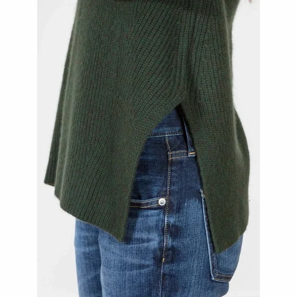 Doffer Boys Angle Fisherman Crew Neck Cashmere Sweater Forest Green Medium